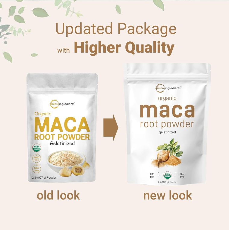 Organic Maca Root Powder, 2 Pound, Gelatinized for Better Absorption, Rich in Antioxidants, Help Energy, Stamina, Endurance, Strength and Immune System, No GMOs, Vegan Friendly and Peru Origin - Image 3
