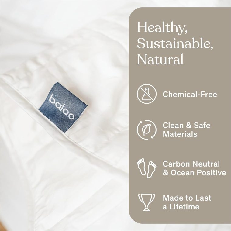 Baloo Weighted Blanket for Adults 20 lb (Pebble White, 60"x80") | Cool & 100% Cotton | Machine Washable & Dryer Safe | Glass Microbead Fill - Image 2