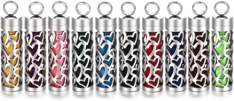 JEAN SMILE Essential Oil Necklace for Women, Aromatherapy Pendant 316L Stainless Steel Diffuser Necklace, Essential Oil Jewelry Gift for Men Women, Christmas, Birthday XN046-13 - Image 6