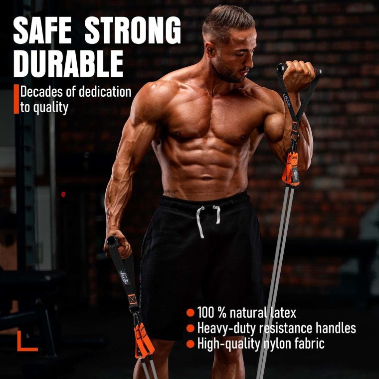 Resistance Bands with Handles - Heavy Duty Fitness Bands for Men & Women - Strength & Muscle Training, Yoga, Home Gym Equipment - Image 2