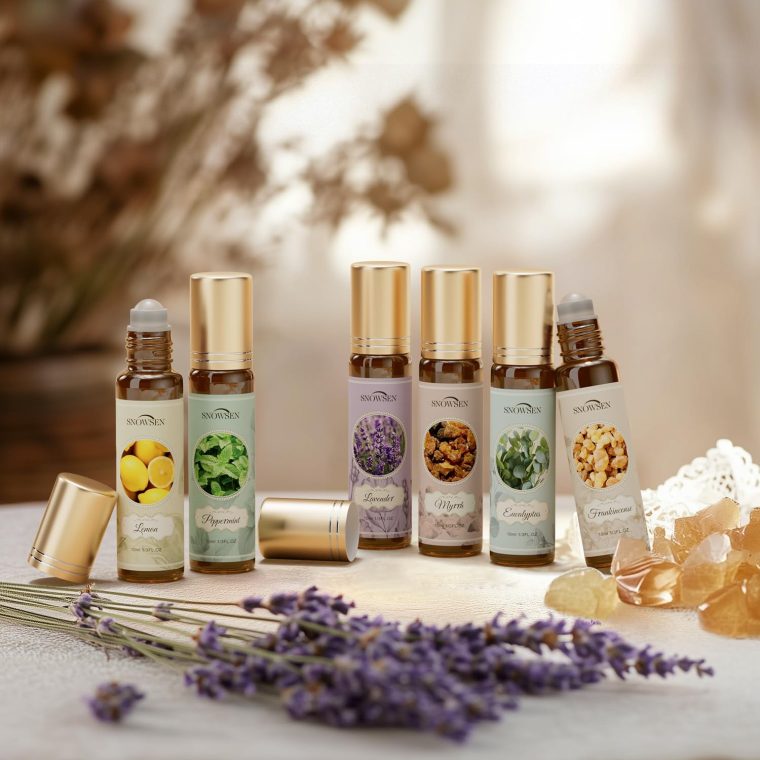 Essential Oils Roll on Set, Aromatherapy Oils with Roller Ball for Skin, Natural Essential Oil Roller Gift Set with Lavender, Peppermint, Frankincense, Eucalyptus, Lemon, Myrrh - Image 8