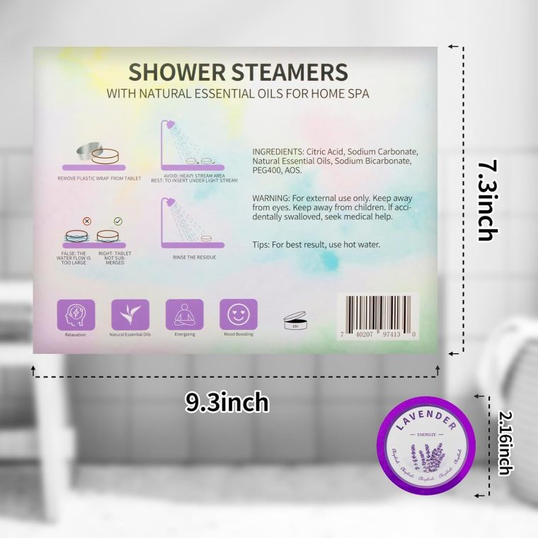 Shower Steamers Aromatherapy Bath Bombs - 12 Tablets Birthday Gifts for Women, Natural Essential Oil Shower Bombs, Self Care Pampering Spa Kit, Mothers Day Gifts for Women Adults and Teens - Image 2