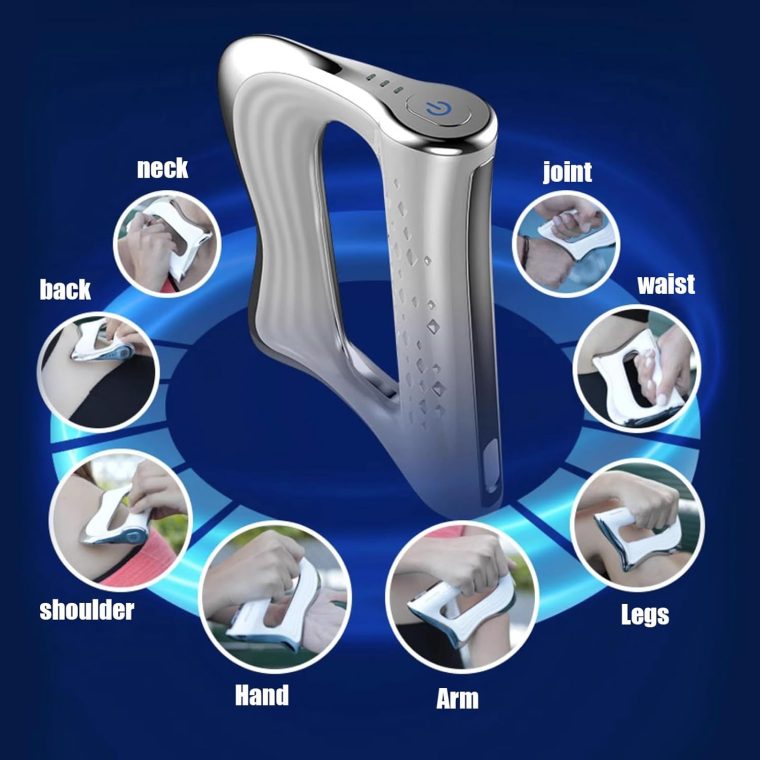 Fascia Knife Multifunctional Massage Tool, ElectricFascia Knife, Muscle Relaxationelectric Fascia Knife Scraper for Fascial Massager, Applicable to The Whole Body, White - Image 7