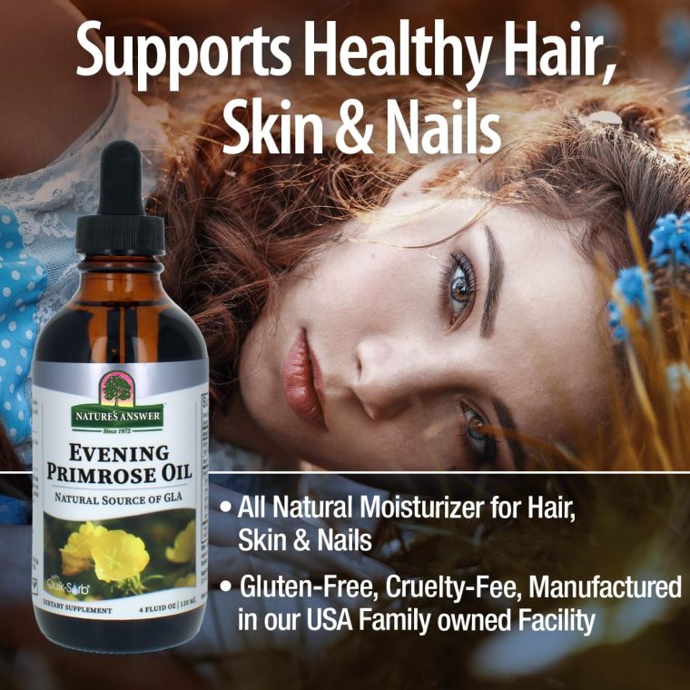 Nature's Answer Liquid Evening Primrose Oil 4oz Liquid | Cold Pressed | Essential All Natural Moisturizer for Hair, Skin, Nails | Rosacea Psoriasis Eczema Relief | Single Count - Image 5