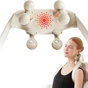 SKG Neck Massager for Pain Relief Deep Tissue FSA HSA Eligible Shiatsu Neck and Shoulder Massger with Heat H7 Ultra Gifts for Men and Women Birthday