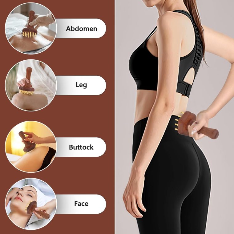 Wood Therapy Massage Tools,Lymphatic Drainage Massager Helps Reduce Cellulite for Belly Arms & Legs, Anti Cellulite Massager Body Sculpting Tools for Body Contouring & Muscle Relief - Image 4