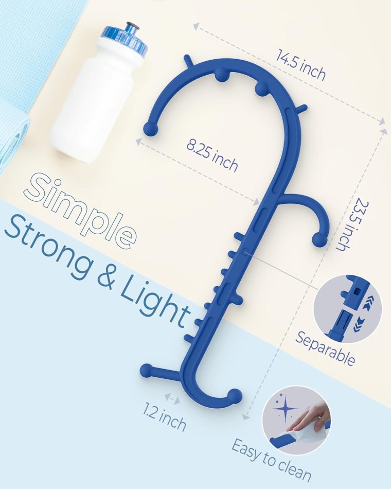 Back and Neck Massager for Pain Relief Deep Tissue, Upgraded Full Body Trigger Point Cane Massage Tools, Massage Stick Pressure Point Hook, Muscle Knot Remover Tool (Blue) - Image 7