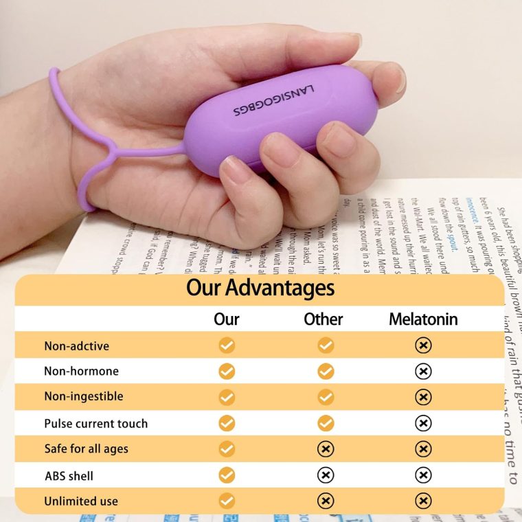 Sleep Instrument,Brain Massage Adjust Heart Rate,Headache Focus Attention,Small and Easy to Carry,Improve Deep Sleep (Purple) - Image 5