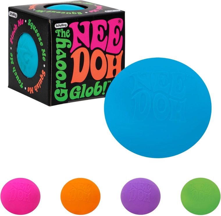 Schylling NeeDoh Original - Sensory Fidget Toy - Assorted Colors - Ages 3 to Adult , 1 Count ( Pack of 1)