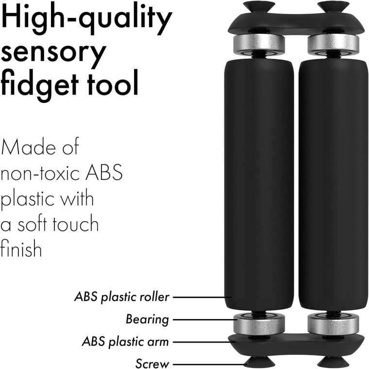 ONO Roller - Handheld Fidget Toy for Adults | Help Relieve Stress, Anxiety, Tension | Promotes Focus, Clarity | Compact, Portable Design (Junior Size/ABS Plastic, Black) - Image 7