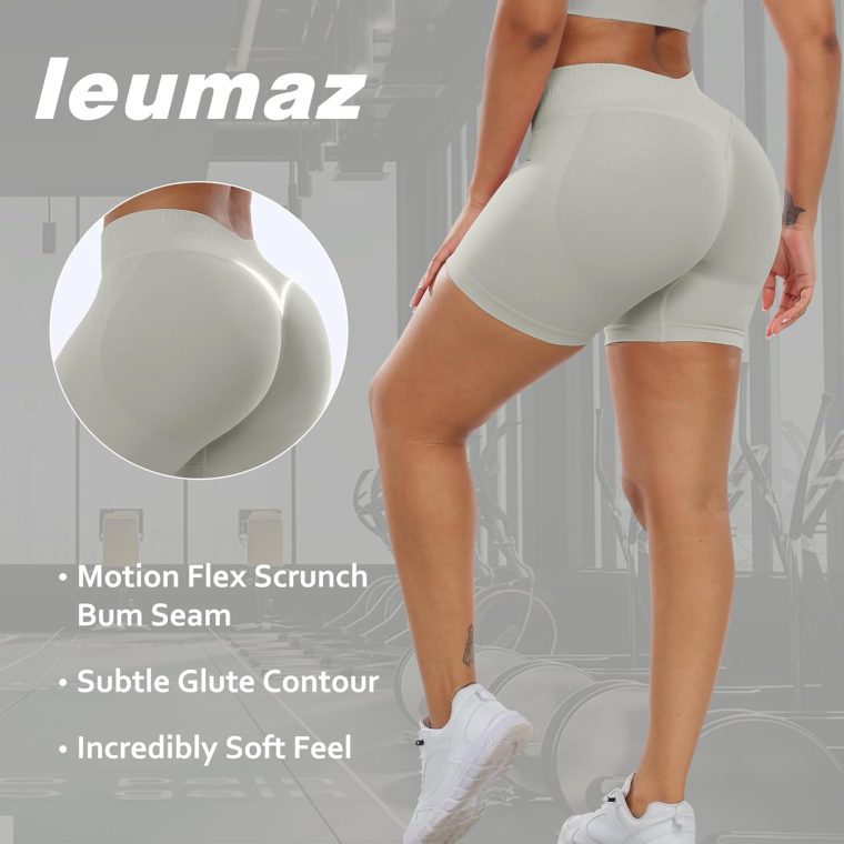 Amplify Womens Seamless Scrunch Shorts Workout Shorts Gym Shorts Contour Shorts 5" High Waisted Running Yoga Shorts - Image 3