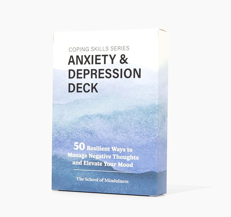 The School of Mindfulness- Mindfulness Coping Skills Series Deck, for Depression and Anxiety, Anger Management, and Cravings and Triggers (Depression and Anxiety)