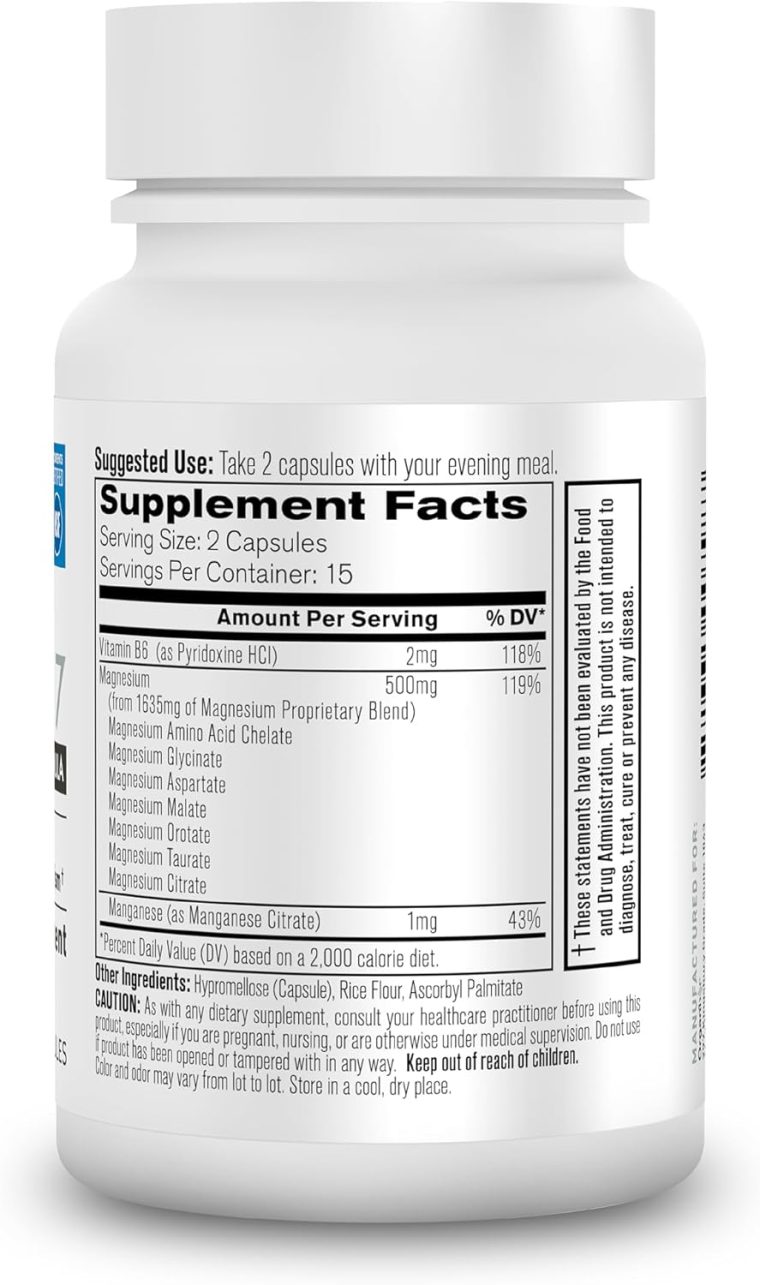 Organixx Magnesium Supplement, Natural Magnesium Capsules for Sleep Support, Muscle Recovery, with Vitamin B6 and Manganese Citrate and Glycinate, High Absorption, Vegan, Non GMO (30 Count) - Image 7