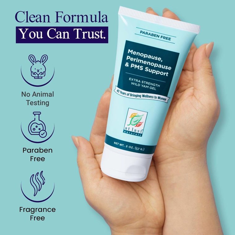 At Last Naturals Wild Yam Gel Extra Strength Menopause Relief, Perimenopause Support and PMS Relief, Can Help to Naturally Reduce Hot Flashes (2 oz, 1 Pack) - Image 3