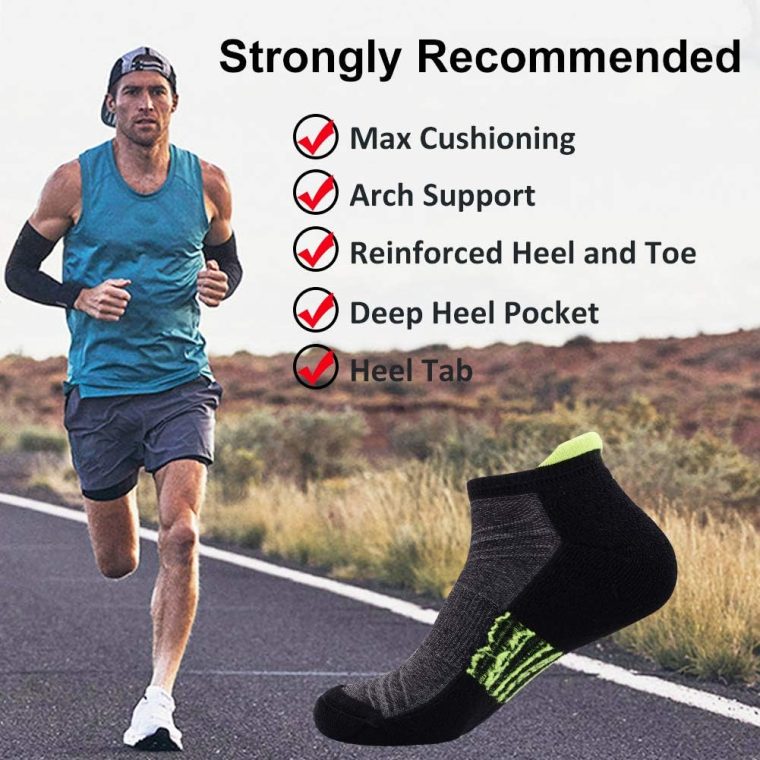 JOYNÉE Mens Ankle Low Cut Athletic Tab Socks for Men Sport Comfort Cushion Sock 6 Pack - Image 6