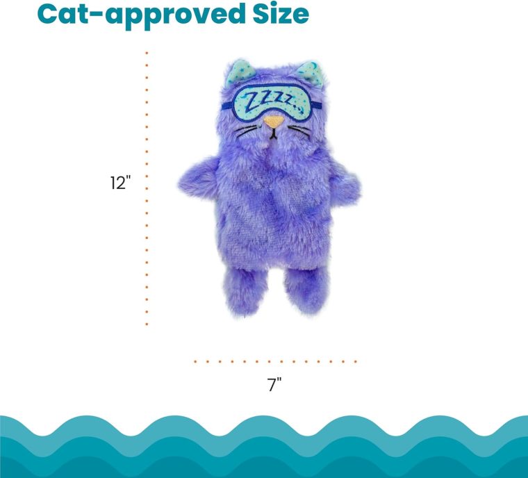 Catstages Purr Pillow Kitty Calming Cat Toy with Touch-Activated Purring and Soft Plush, Purple - Helps Reduce Stress & Provide Anxiety Relief for Cats - Image 5