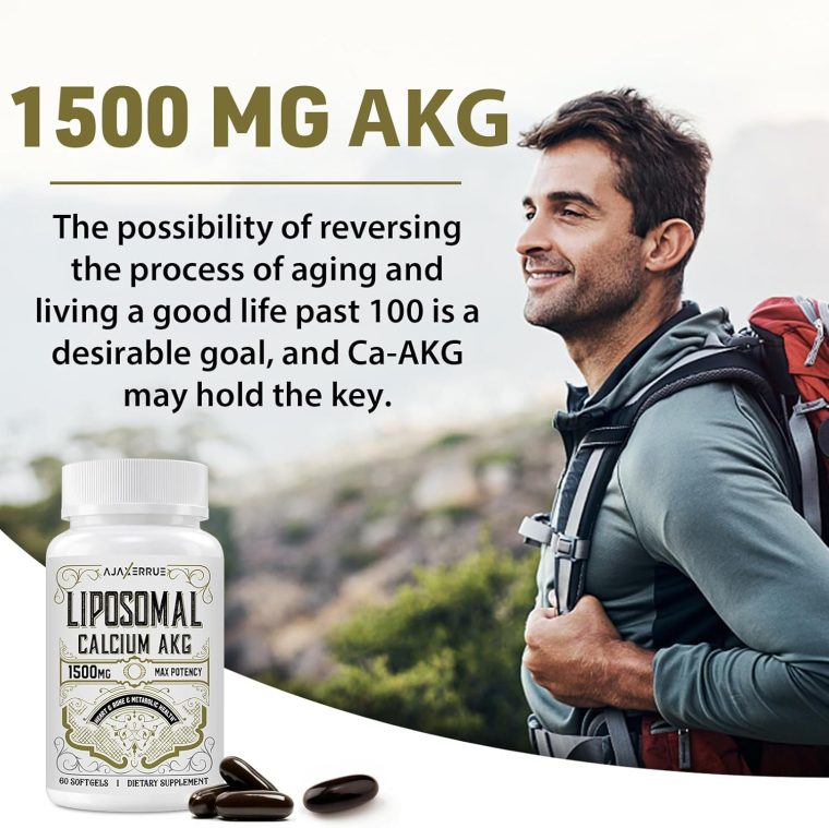 Liposomal Calcium AKG Supplement 1500 MG (Alpha-Ketoglutaric Acid), High Absorption, More Effective Than AAKG, Ca AKG for Longevity, Age Defense, Cellular Energy, Metabolic Function, 120 Softgels - Image 8