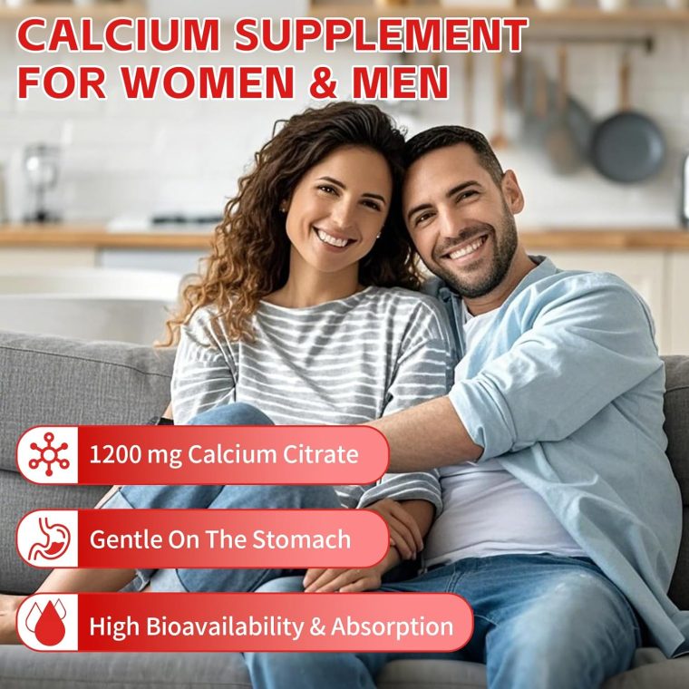 Calcium Citrate Gummies 1200mg, Chewable Calcium Supplement for Women & Men, Sugar Free Calcium for Bone, Muscle & Immune Support, Gluten Free, Vegan, Non-GMO, Strawberry Flavor, 60 Count - Image 4