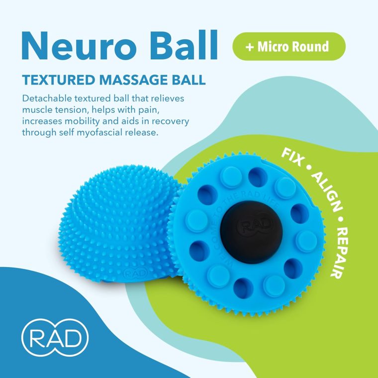 RAD Neuro Ball – Foot Roller & Textured Massage Ball for Myofascial Release, Plantar Fasciitis, Hands & Face – Spiky Therapy Tool for Muscle Relief - Image 2