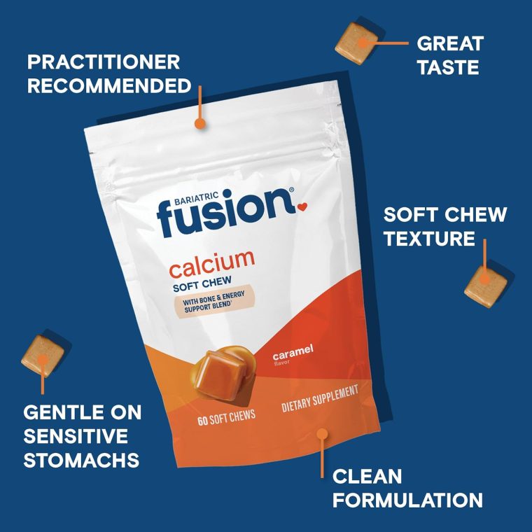 Bariatric Fusion Bariatric Calcium Chews | Calcium Citrate with Vitamin D3 Calcium Supplement Bariatric Vitamin | Sugar Free Calcium Citrate Chewable | Calcium Citrate 500mg | Caramel | 60 Count - Image 3