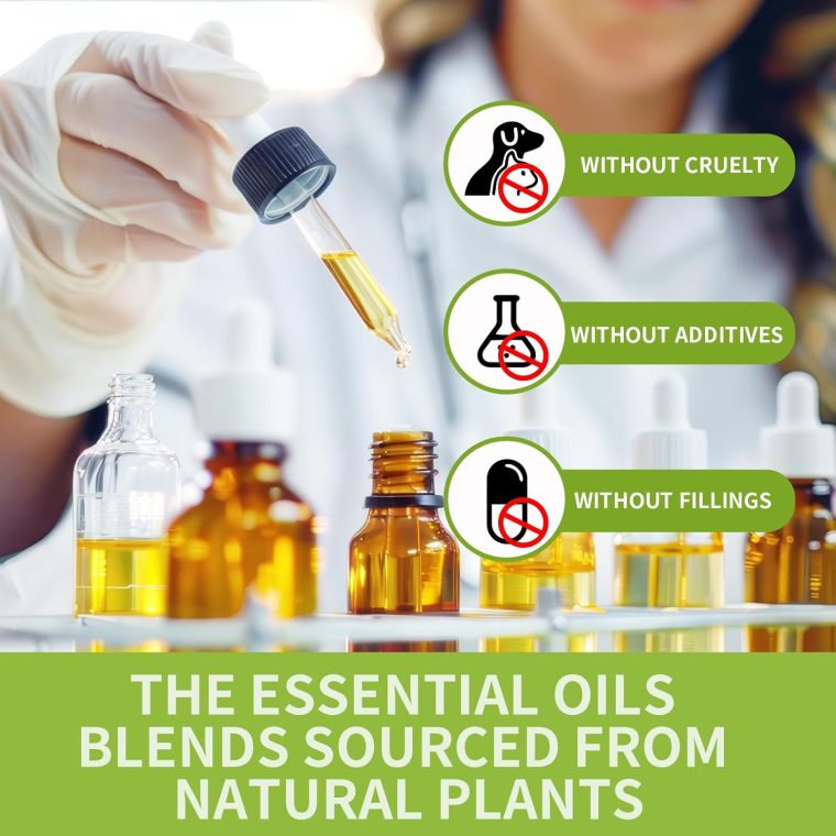 Essential Oil Blends, Essential Oils Set for Diffusers for Home, Well-Being Kit- Spearmint Tea, Calming, Dreams, Relaxing, Mood, Fresh Air Aromatherapy Oils for Humidifiers, Skin, 6x10ml - Image 7