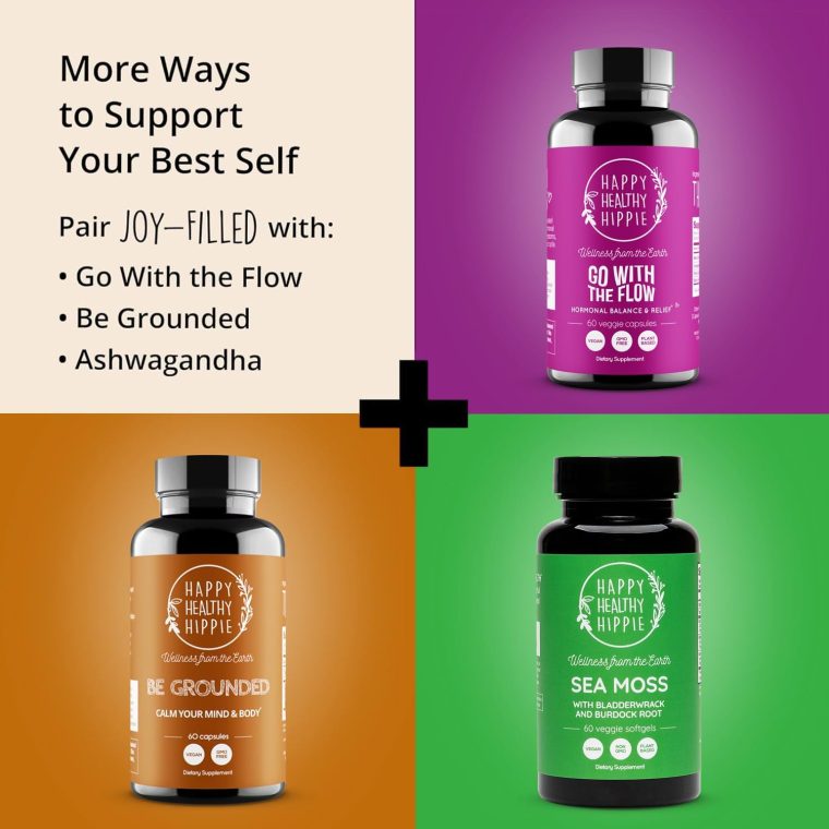 Joy-Filled Mood Support Supplement with St. Johns Wort | Stress Relief – Helps Calm The Mind & Body | 100% Plant-Based Happy Pills, Ashwagandha, Rhodiola Rosea, Eleuthero | Herbal Adaptogens, 60 Ct - Image 8