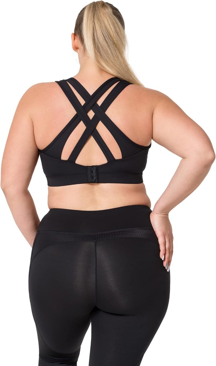 Yvette Women High Impact Sports Bras Criss Cross Back Sexy Running Bra for Plus Size - Image 6