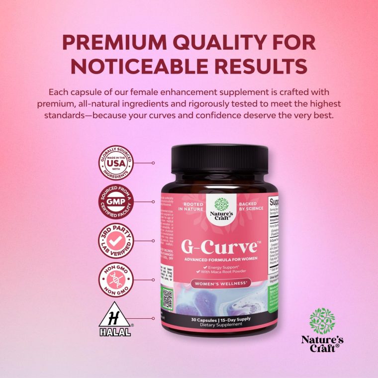 Natures Craft G Curve Horny Goat Weed for Women - Invigorating Feminine Blend with Maca Root Female and Tribulus Terrestris Enhanced Energy Mood Performance - Image 4
