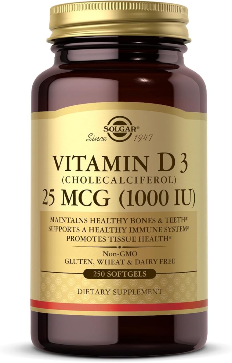 Solgar Vitamin D3 (Cholecalciferol) 25 MCG (1000 IU), 250 Softgels - Helps Maintain Healthy Bones & Teeth - Immune System Support - Non-GMO, Gluten-Free, Dairy Free - 250 Servings - Image 4