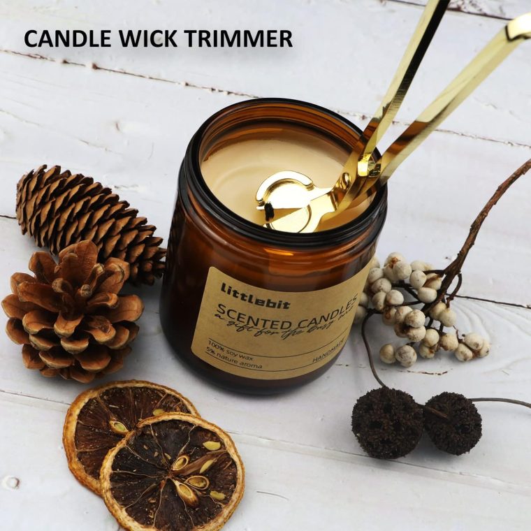 4 in 1 Candle Accessory Set, USB Rechargeable Lighter, Candle Wick Trimmer Cutter, Candle Snuffer & Candle Wick Dipper for Candle Aromatherapy Lover Gift, Stainless Steel Candle Care Kit (Golden) - Image 4