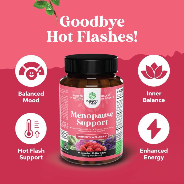 Complete Herbal Menopause Supplement for Women - Female Hormone Balance Capsules for Night Sweats, Hot Flashes & Mood Swings with Dong Quai, Chaste Berry & Black Cohosh Root - 60 Count Pack - Image 5
