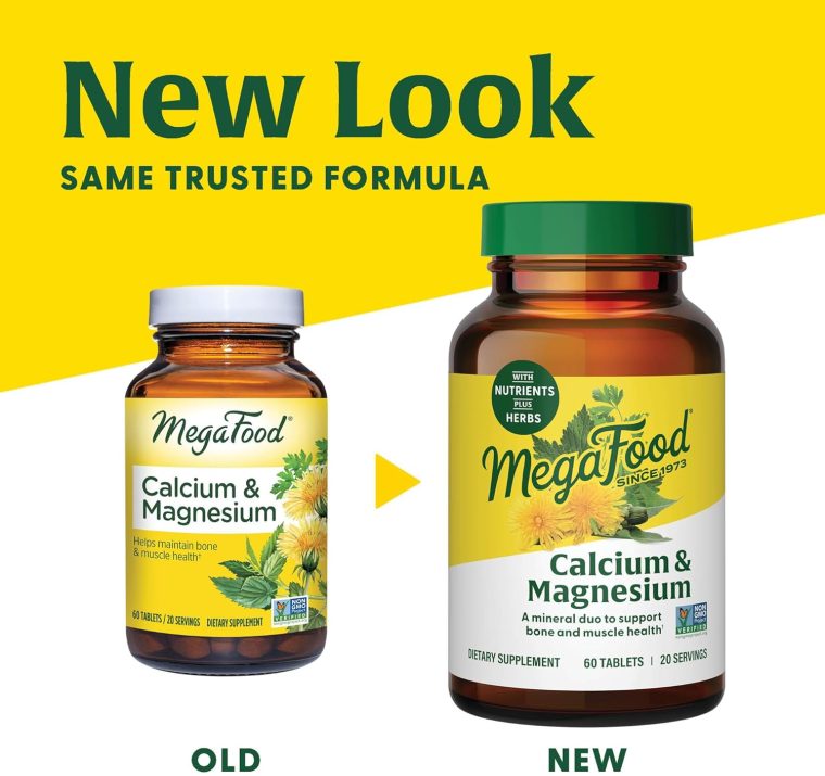 MegaFood Calcium Magnesium Supplement - with fermented Magnesium Glycinate - Supports Bone Health & Heart Health - Calcium & Magnesium Supplement for Men & Women - Non-GMO - 90 Tabs (30 Servings) - Image 3