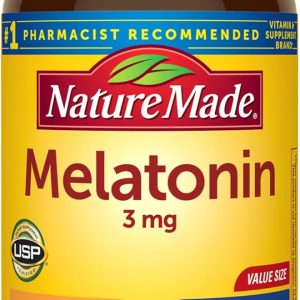 Nature Made Melatonin 3mg Sleep Aids for Adults, 100% Drug Free Sleep Aid, Sleep Supplements, 240 Tablets, 240 Day Supply