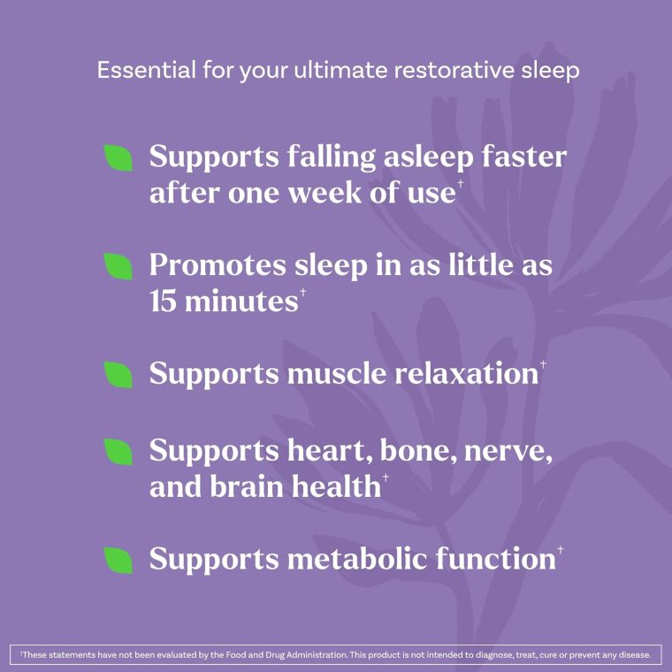 Natrol Sleep + Restore Magnesium Glycinate Blend Gummies with Melatonin 5mg - Calm Magnesium with GABA, Botanical Blend, Cherry Flavor, 60 Gummies - Image 2