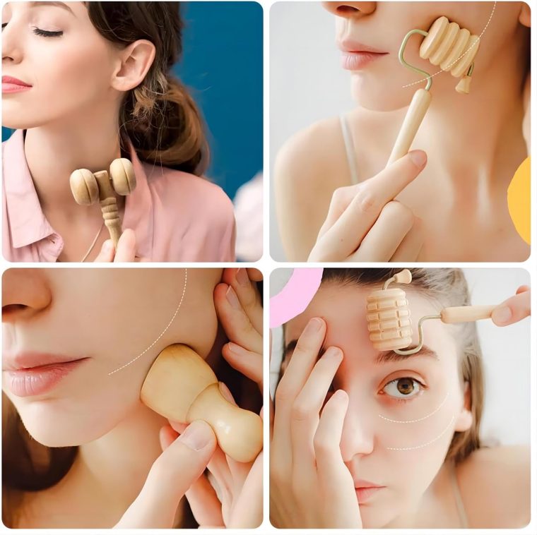 15 Pcs Wood Therapy Massage Tools Set Maderoterapia Kit Therapy Tools for Body Muscle Pain Relief Wooden Body Face Sculpting Tools Wood Roller Massager, Fascia Massage - Image 4