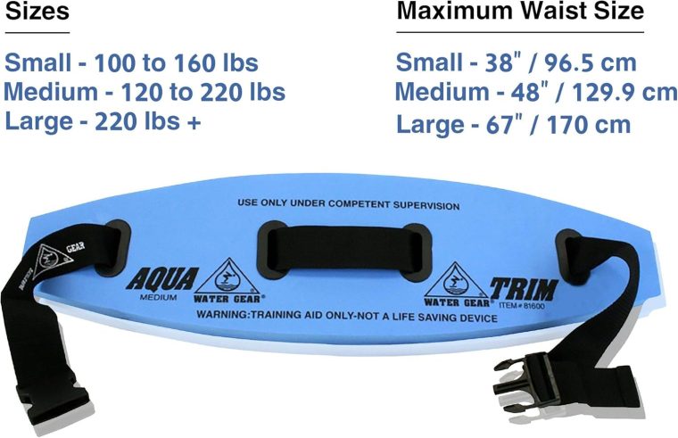 Water Gear Aqua Trim Flotation Belt - Water Exercise Equipment - Designed to Fit Your Body Type - Fully Adjustable Nylon Belt - Medium - Image 2