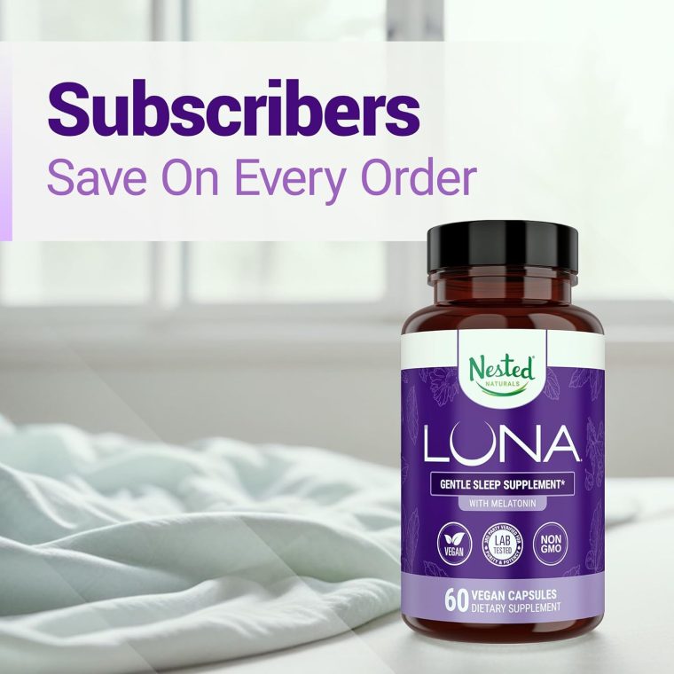 Luna Sleep Aid - Non-Habit Forming Natural Sleeping Pills for Adults with Naturally Sourced Ingredients - Valerian Root, Melatonin, Chamomile, Lemon Balm, and More - 60 Vegan Capsules - Image 5