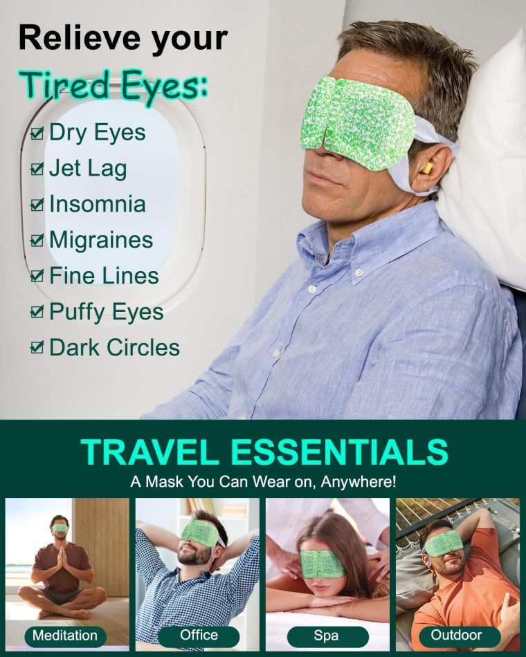 16 Packs Steam Eye Masks for Dry Eyes, Self Heating Warm Compress for Eyes Fatigue & Puffiness Relief, Disposable Heated Eye Mask Travel Essentials, Spa Relaxation Gift, FSA & HSA Eligible, Unscented - Image 3