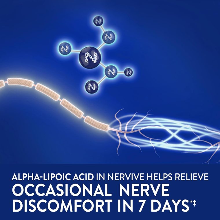Nervive Nerve Relief PM, Alpha Lipoic Acid, Vitamin B12, B6, B1, 30 Tablets (Packaging May Vary) - Image 4
