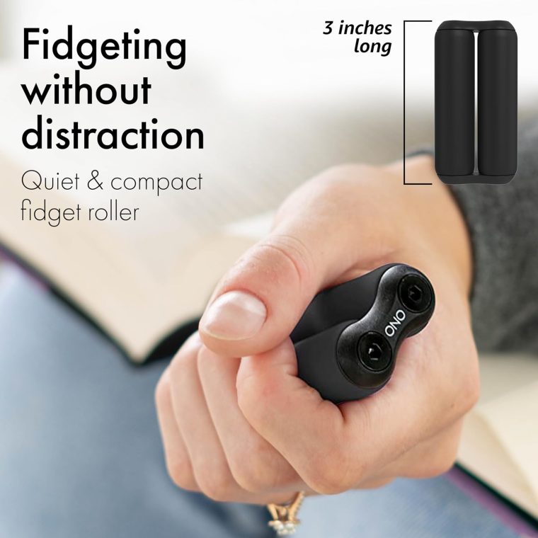 ONO Roller - Handheld Fidget Toy for Adults | Help Relieve Stress, Anxiety, Tension | Promotes Focus, Clarity | Compact, Portable Design (Junior Size/ABS Plastic, Black) - Image 2