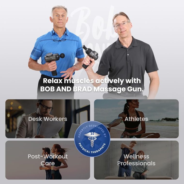 BOB AND BRAD C2 Massage Gun, Deep Tissue Percussion Massager Gun, Muscle Massager with 5 Speeds and 5 Heads, Electric Back Massagers for Professional Athletes Home Gym, FSA and HSA Eligible - Image 9