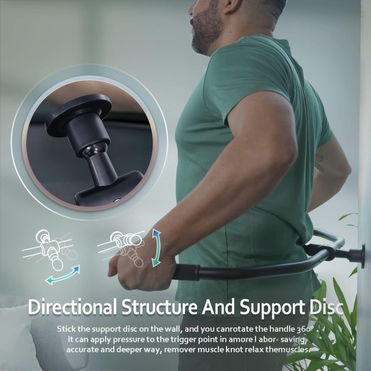 Strict Trigger Point Massage Cane Back and Neck Massager for Muscle Pain Relief and Self-Massage Therapy ，Handheld Back, Neck, Shoulder, Leg ，Foot， Full Body Deep Tissue Pressure Point Tool （ Black） - Image 3
