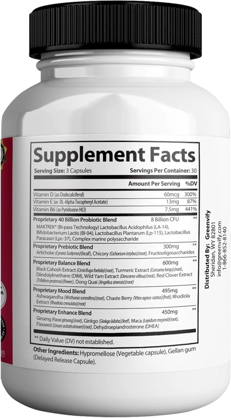 MenoSoothe Max | Premium Menopause Support Supplement | Hormone Balance, Mood & Sleep Aid | Probiotic Blend | 90 Capsules (1) - Image 2