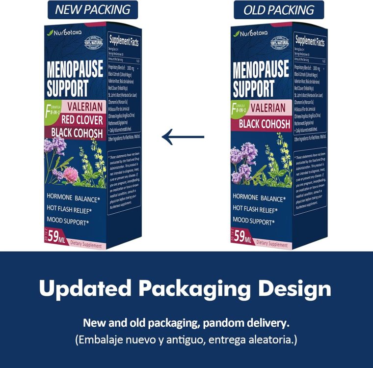 Black Cohosh Menopause Support Drops, Phytoestrogen Supplements W/Red Clover, Motherwort & St. John's Wort Extract for Hot Flashes, Night Sweats & Comfort. Cimicifuga para Menopausia. 2oz - Image 4