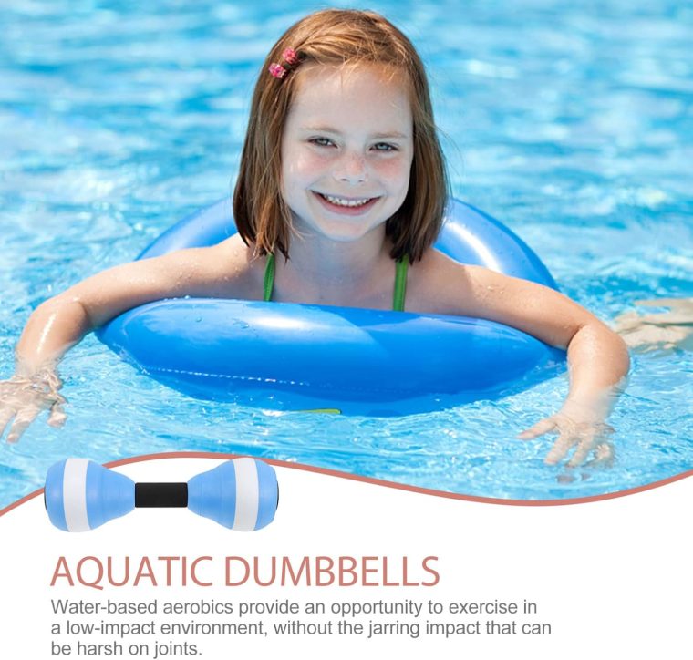 1pair Aquatic Exercise Dumbbells Eva Water Dumbbells for Pool Aerobics Compact Design for Upper Body Strength Training for Low-Impact Workouts - Image 4