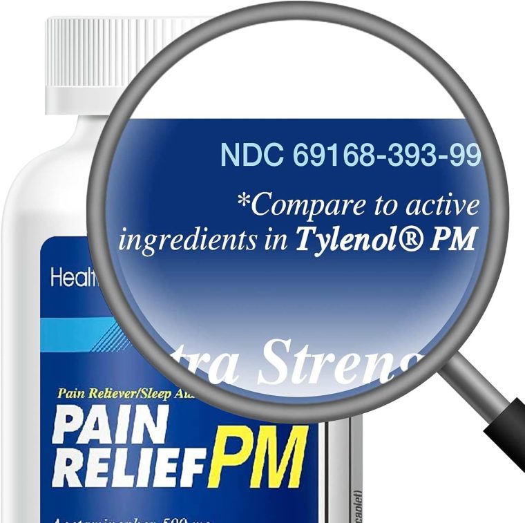 HealthA2Z® Extra Strength Pain Relief PM| Acetaminophen 500mg | Diphenhydramine 25mg | Pain Reliever & Nighttime Sleep Aid | (365 Count (Pack of 1)) - Image 2
