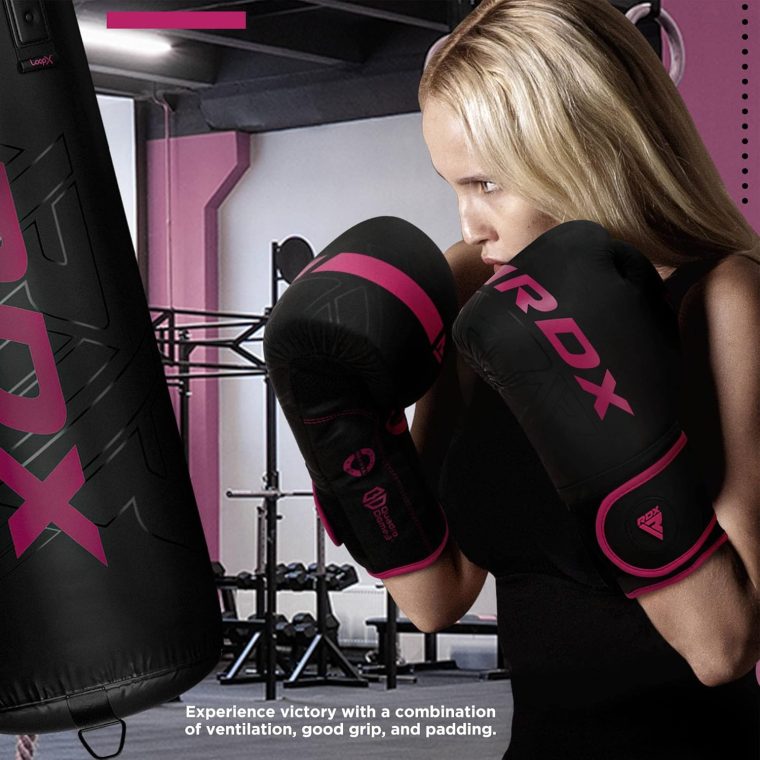 RDX Boxing Gloves, Pro Training Sparring, Maya Hide Leather, Muay Thai MMA Kickboxing, Men Women Adult, Heavy Punching Bag Focus Mitts Pads Workout, Ventilated Palm, Multi Layered, 8 10 12 14 16 18 Oz - Image 5