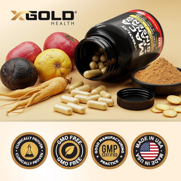 Maca Root Capsules 10,000mg + Korean Panax Ginseng 1,400mg - 20x Concentrated Extract Black + Red + Yellow Maca Root, 10x Concentrated Extract Panax Ginseng Capsules - Ultra Potent & Highly Purified - Image 6