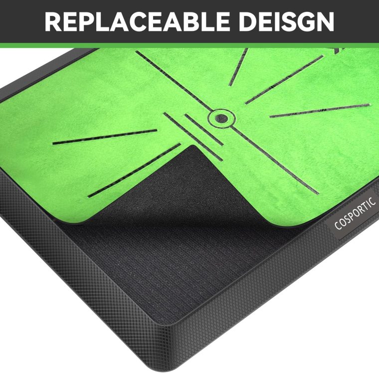 Golf Hitting Mat,Golf Training Mat for Swing Path Feedback Detection Batting, Extra Replaceable Golf Practice Mat 16"x12", Golf Gifts for Men Women for Home Indoor Outdoor - Image 7