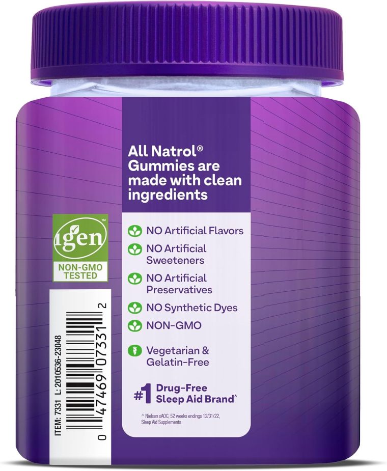 Natrol Melatonin Gummies, Sleep Support, 90 Strawberry-Flavored Adult Melatonin Gummies, 10 mg Sleep Aids for Adults - Image 9